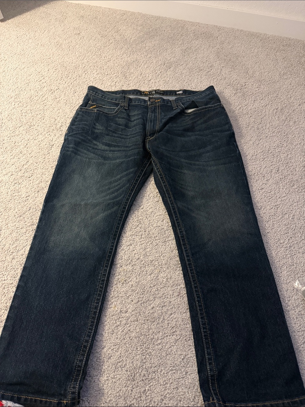 Men's Ariat Straight-Leg Jeans in Dark Blue
